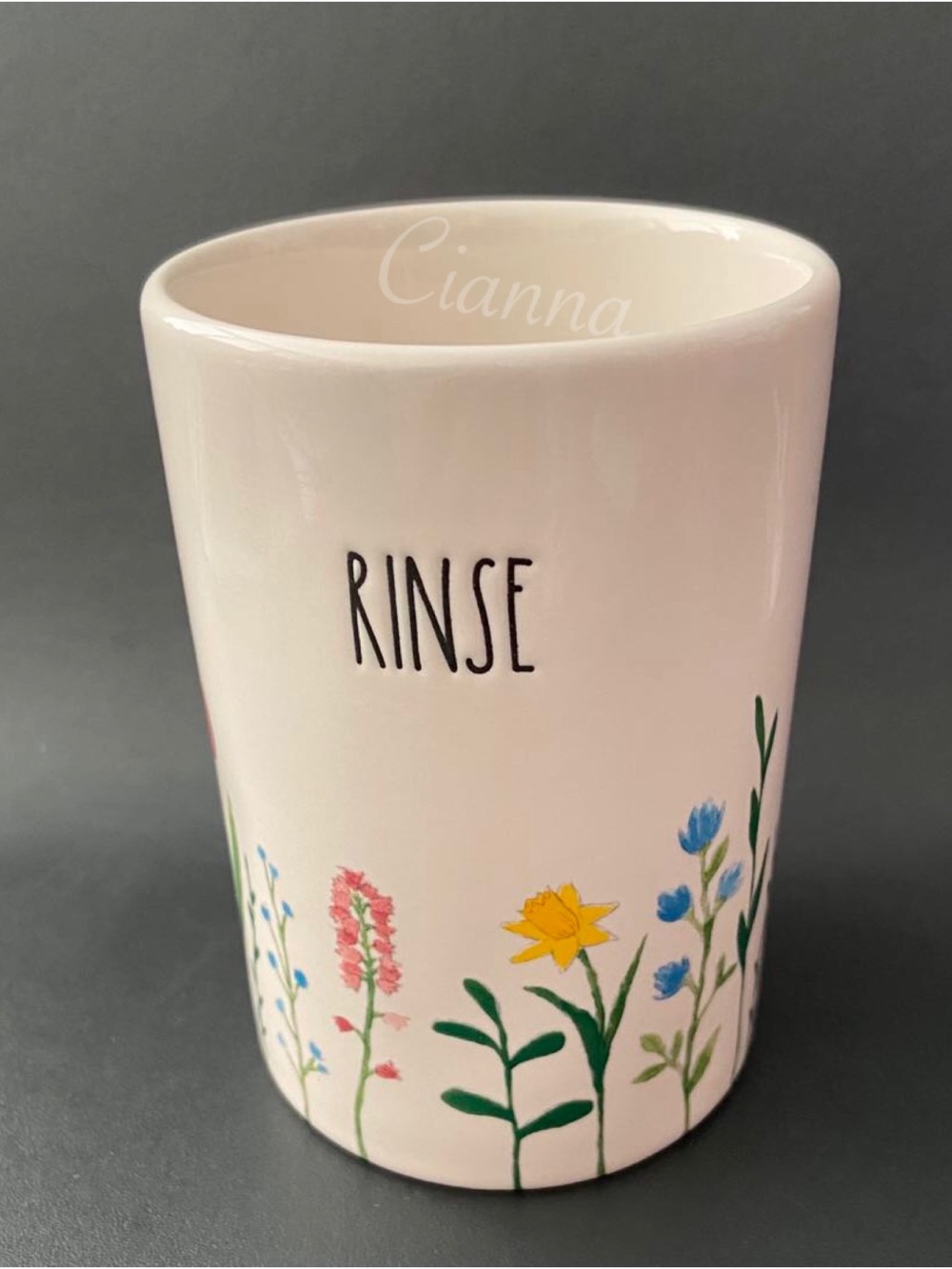 Rae Dunn Floral Rinse Cup